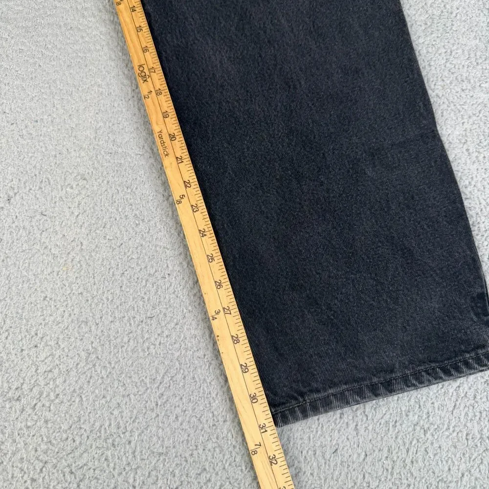 LEVI'S 550 Relaxed Jeans Mens 42x32 Black Light Wash Tapered Streetwear